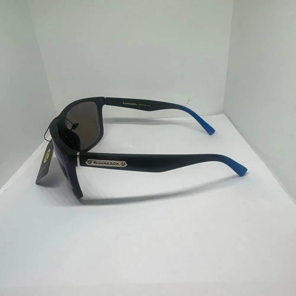 Biohazard Mirrored Sunglasses Men’s UV400 Protection